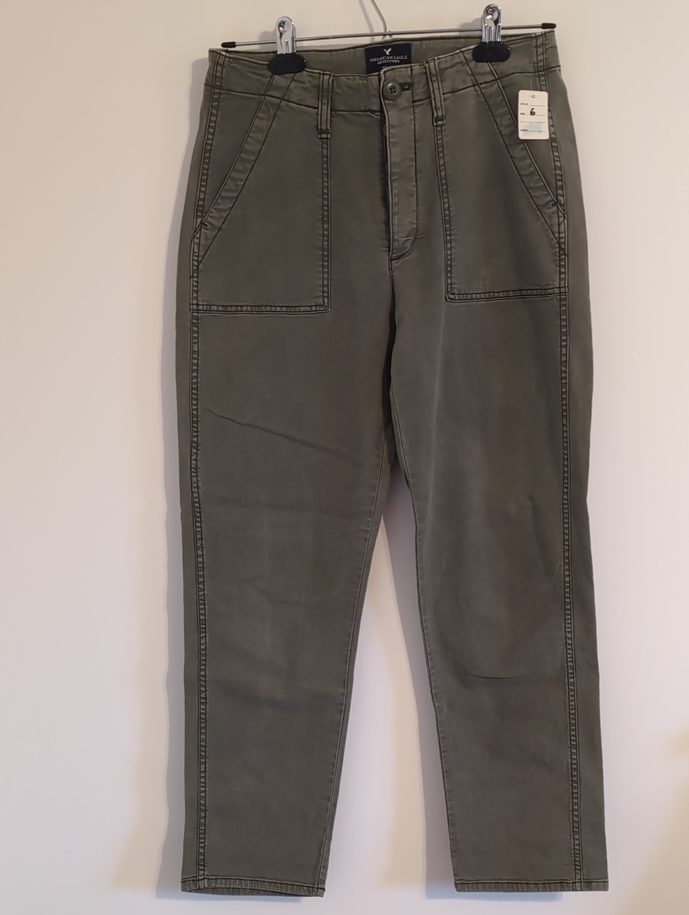 American Eagle Outfitters Olive Utility Chinos - Straight Fit